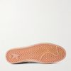 Ball Star Distressed Suede -Trimmed Leather Sneakers - E1 Ball Star Distressed Suede -Trimmed Leather Sneakers - E1