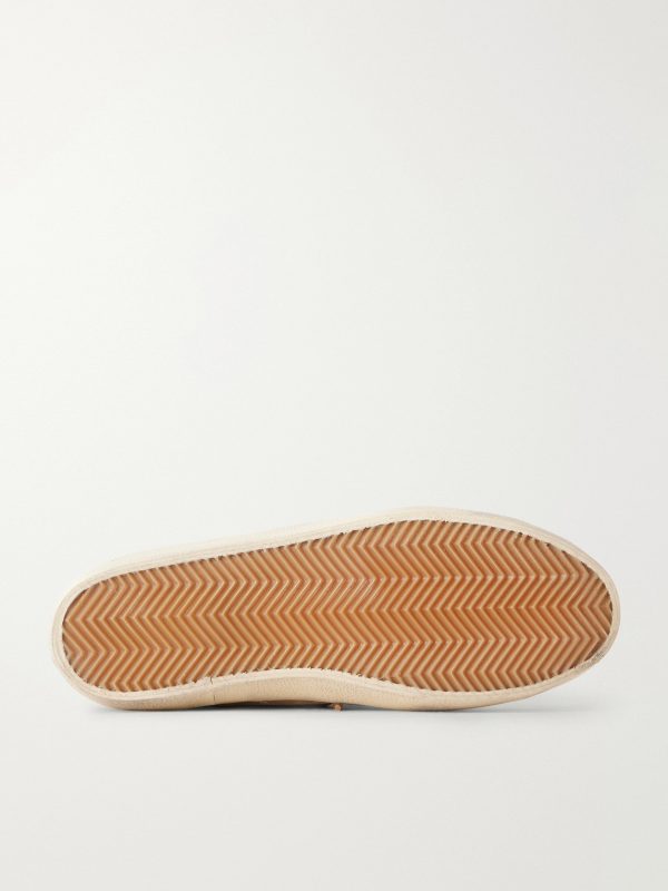 Super-Star Distressed Leather-Trimmed Suede Sneakers - E1 Super-Star Distressed Leather-Trimmed Suede Sneakers - E1