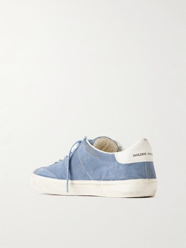 Soul Star Leather-Trimmed Suede Sneakers - BK