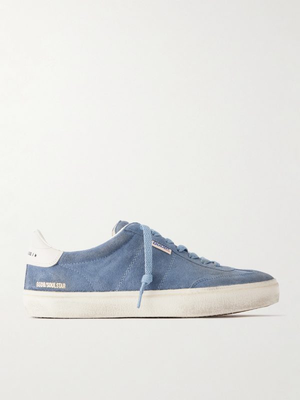 Soul Star Leather-Trimmed Suede Sneakers
