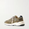 Running Dad Suede-Trimmed Mesh Sneakers - BK Running Dad Suede-Trimmed Mesh Sneakers - BK