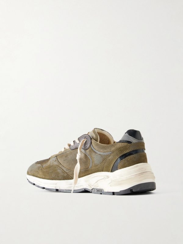 Running Dad Suede-Trimmed Mesh Sneakers - BK Running Dad Suede-Trimmed Mesh Sneakers - BK