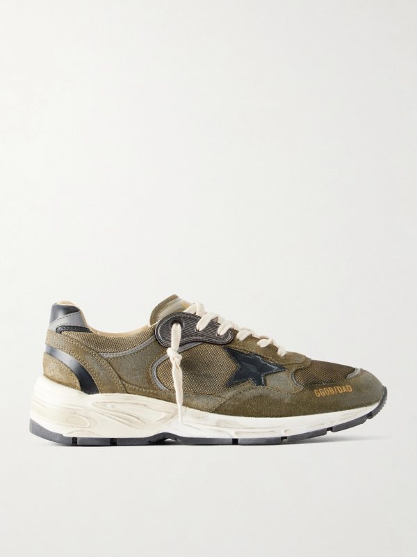 Running Dad Suede-Trimmed Mesh Sneakers Running Dad Suede-Trimmed Mesh Sneakers