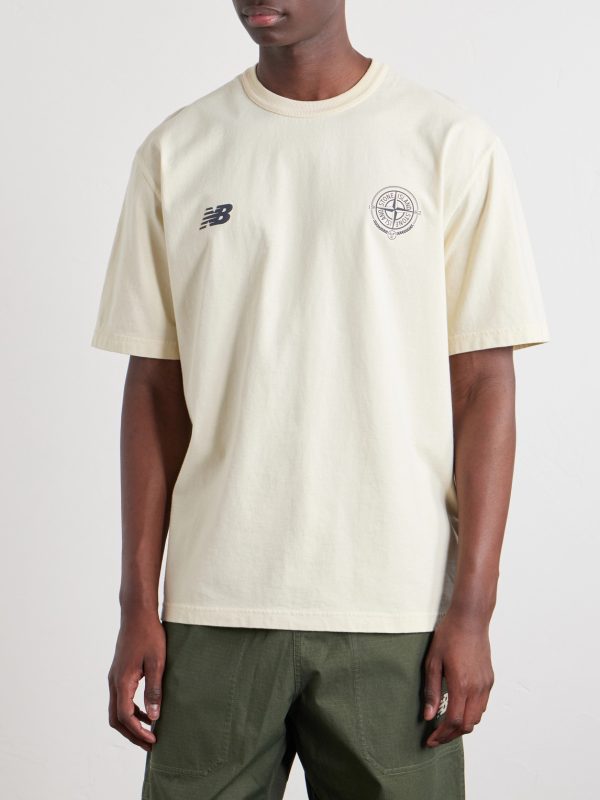+ New Balance Logo-Print Cotton-Jersey T-Shirt - FR