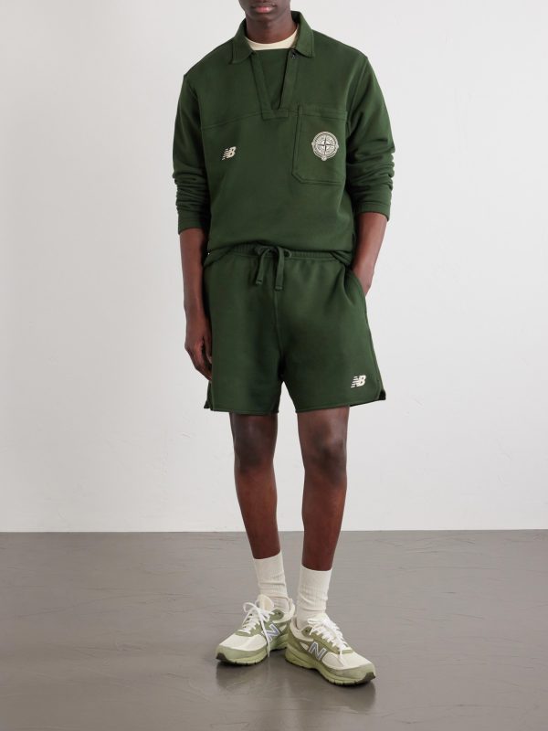 + New Balance Cotton-Jersey Drawstring Shorts - OU + New Balance Cotton-Jersey Drawstring Shorts - OU