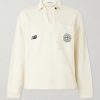 + New Balance Logo-Print Cotton-Jersey Polo Sweater + New Balance Logo-Print Cotton-Jersey Polo Sweater
