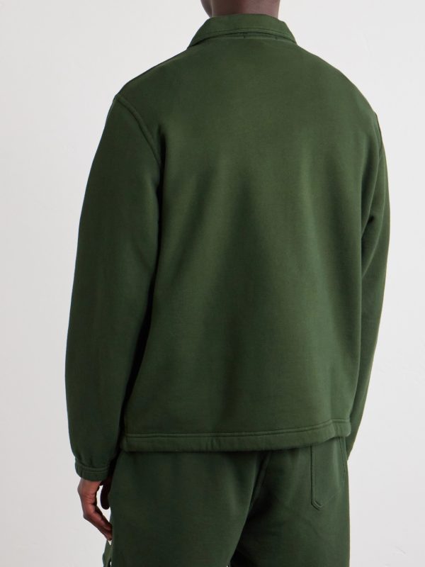+ New Balance Logo-Print Cotton-Jersey Polo Sweater - BK + New Balance Logo-Print Cotton-Jersey Polo Sweater - BK