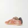 Replica Suede-Trimmed Leather Sneakers - BK Replica Suede-Trimmed Leather Sneakers - BK
