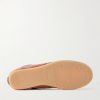 Replica Suede-Trimmed Leather Sneakers - E1 Replica Suede-Trimmed Leather Sneakers - E1