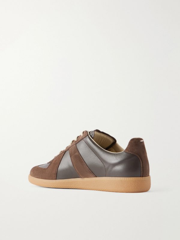 Replica Leather and Suede Sneakers - BK Replica Leather and Suede Sneakers - BK