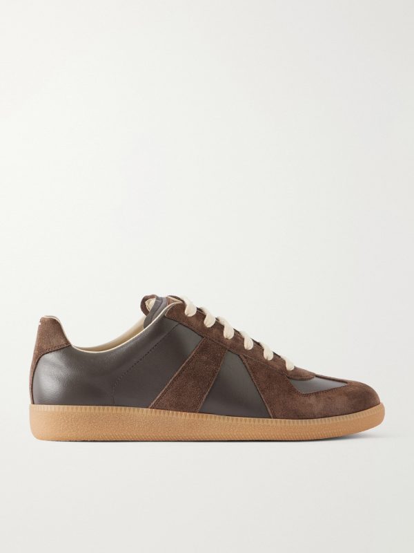 Replica Leather and Suede Sneakers Replica Leather and Suede Sneakers