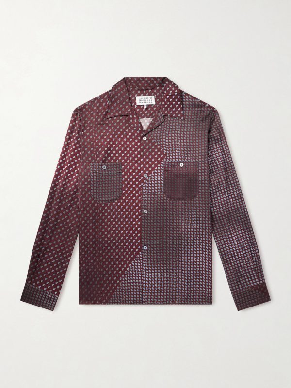 Paisley-Print Satin Shirt