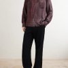 Paisley-Print Satin Shirt - OU