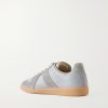 Replica Suede-Trimmed Leather Sneakers - BK