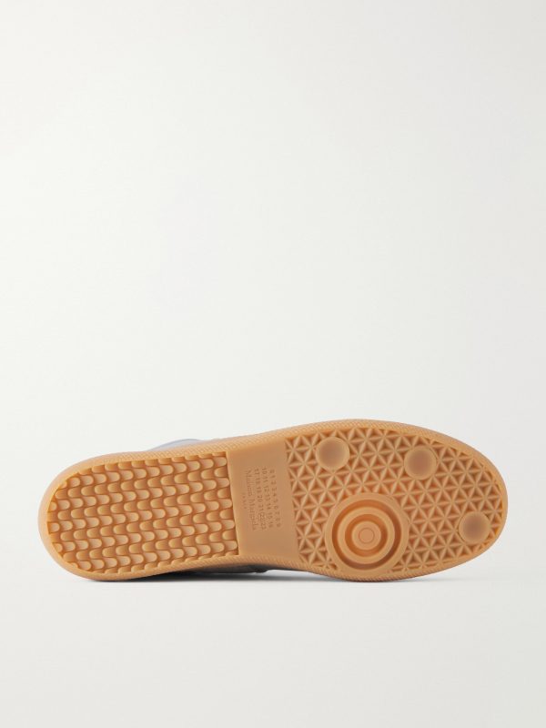 Replica Suede-Trimmed Leather Sneakers - E1