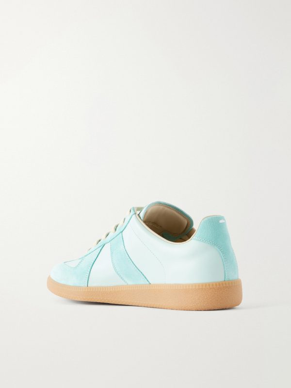 Replica Leather and Suede Sneakers - BK Replica Leather and Suede Sneakers - BK