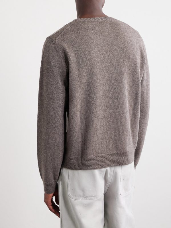 Fused Brushed Virgin Wool Sweater - BK