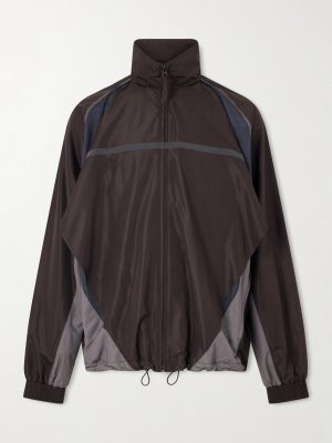 Mesh-Trimmed Shell Jacket