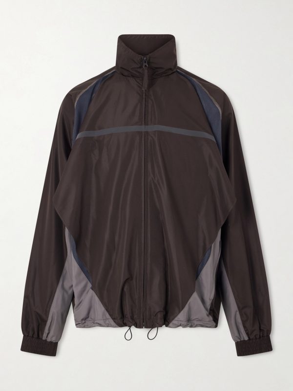 Mesh-Trimmed Shell Jacket