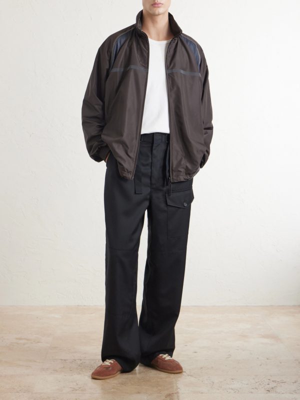Mesh-Trimmed Shell Jacket - OU