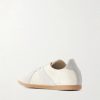 Replica Suede-Trimmed Leather Sneakers - BK Replica Suede-Trimmed Leather Sneakers - BK