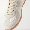 Replica Suede-Trimmed Leather Sneakers - CU Replica Suede-Trimmed Leather Sneakers - CU