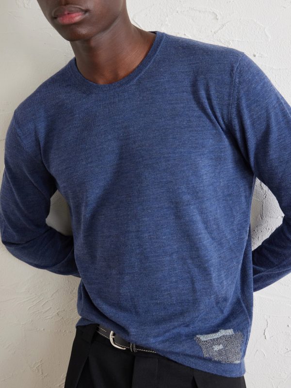 Wool-Blend Mended Sweater - CU