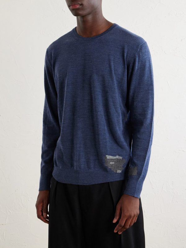 Wool-Blend Mended Sweater - FR