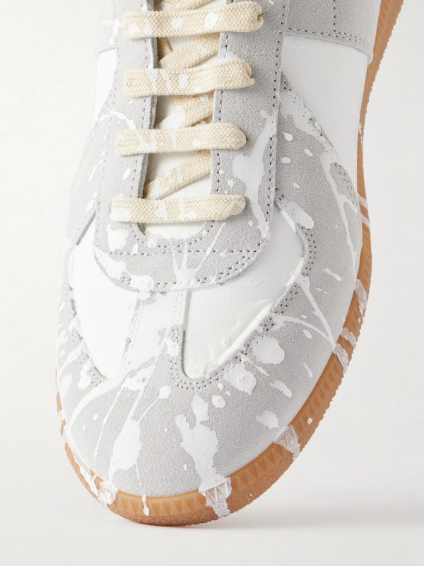 Replica Paint-Splattered Leather Sneakers - CU Replica Paint-Splattered Leather Sneakers - CU