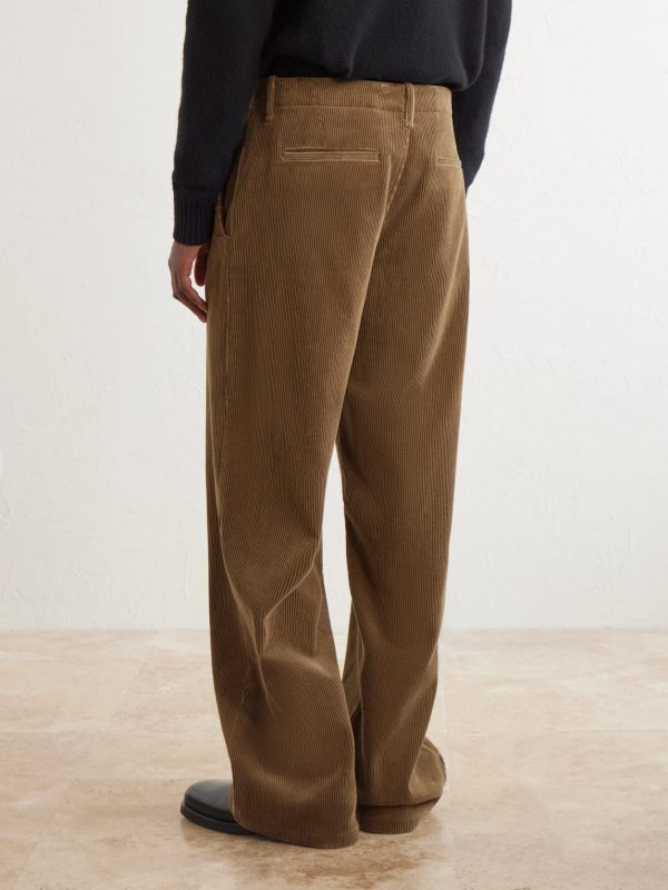 Wide-Leg Cotton-Corduroy Trousers - BK