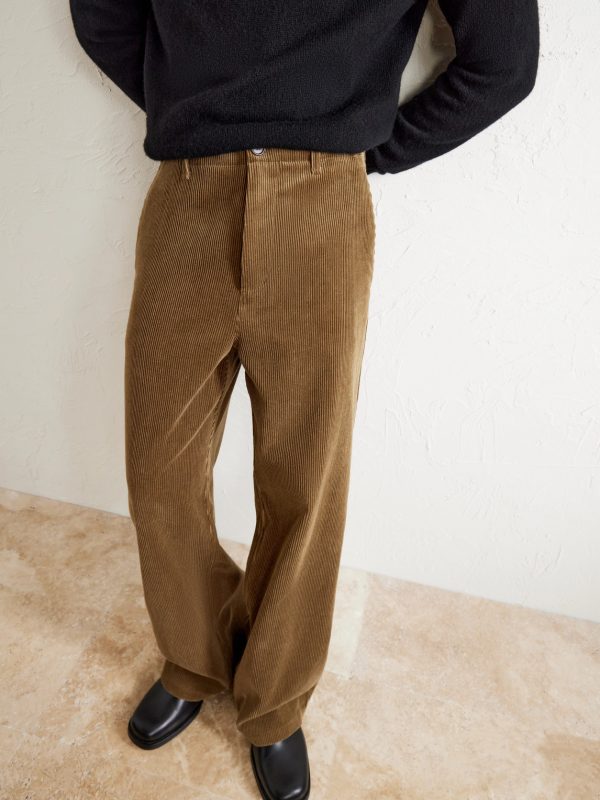 Wide-Leg Cotton-Corduroy Trousers - CU