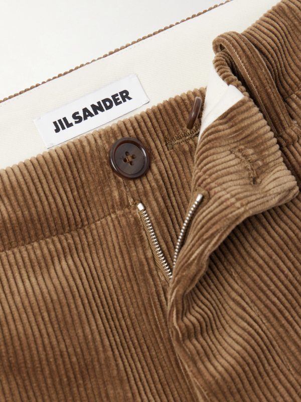 Wide-Leg Cotton-Corduroy Trousers - E1