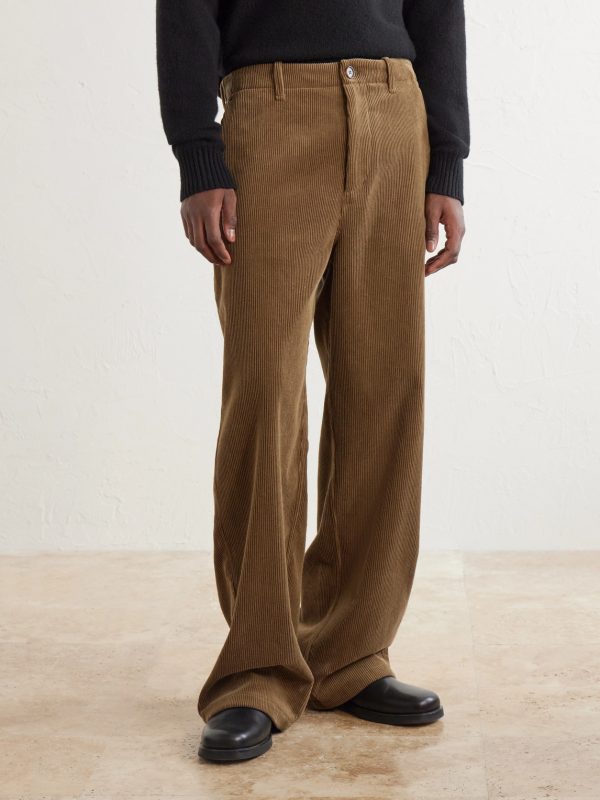 Wide-Leg Cotton-Corduroy Trousers - FR