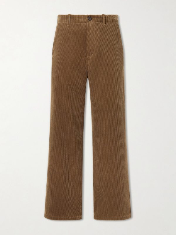Wide-Leg Cotton-Corduroy Trousers