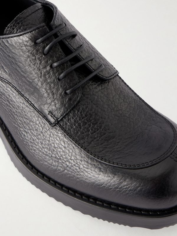 Textured-Leather Derby Shoes - CU Textured-Leather Derby Shoes - CU