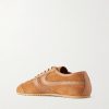 Leather-Trimmed Suede Sneakers - BK Leather-Trimmed Suede Sneakers - BK
