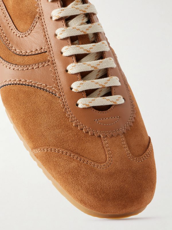 Leather-Trimmed Suede Sneakers - CU Leather-Trimmed Suede Sneakers - CU