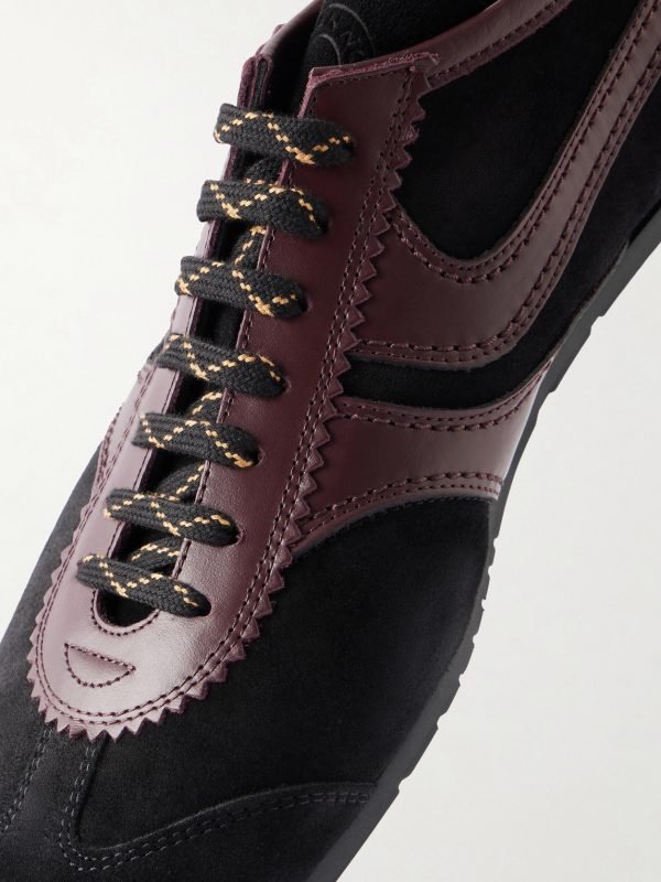 Leather-Trimmed Suede Sneakers - CU Leather-Trimmed Suede Sneakers - CU