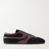 Leather-Trimmed Suede Sneakers Leather-Trimmed Suede Sneakers