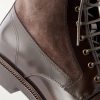 Suede-Trimmed Leather Lace-Up Derby Boots - CU Suede-Trimmed Leather Lace-Up Derby Boots - CU