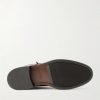 Suede-Trimmed Leather Lace-Up Derby Boots - E1 Suede-Trimmed Leather Lace-Up Derby Boots - E1