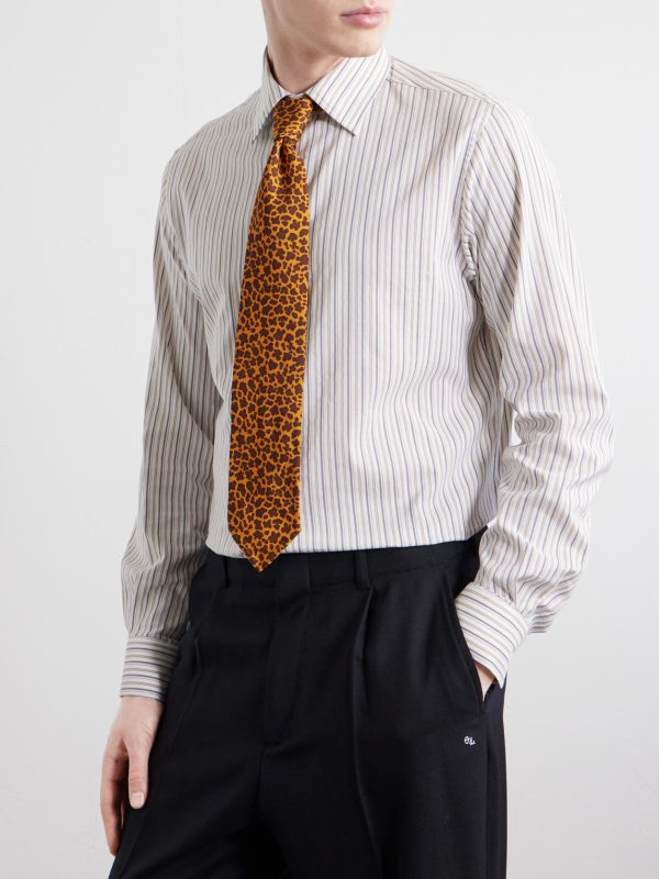 Leopard Print 8cm Silk Tie - FR Leopard Print 8cm Silk Tie - FR