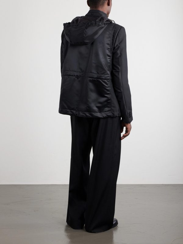 Grain De Poudre and Shell Hooded Blazer - BK Grain De Poudre and Shell Hooded Blazer - BK