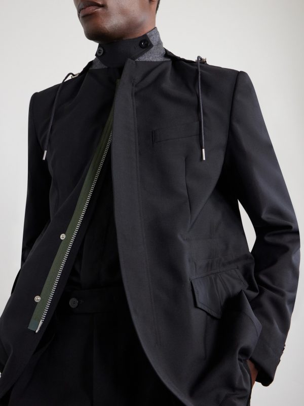 Grain De Poudre and Shell Hooded Blazer - CU Grain De Poudre and Shell Hooded Blazer - CU
