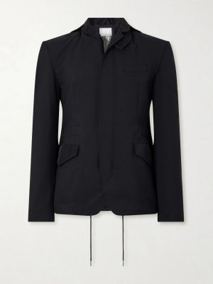 Grain De Poudre and Shell Hooded Blazer