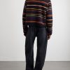 Striped Wool-Blend Sweater - BK Striped Wool-Blend Sweater - BK