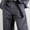 Barrel-Leg Belted Woven Trousers - CU