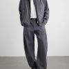 Barrel-Leg Belted Woven Trousers - OU