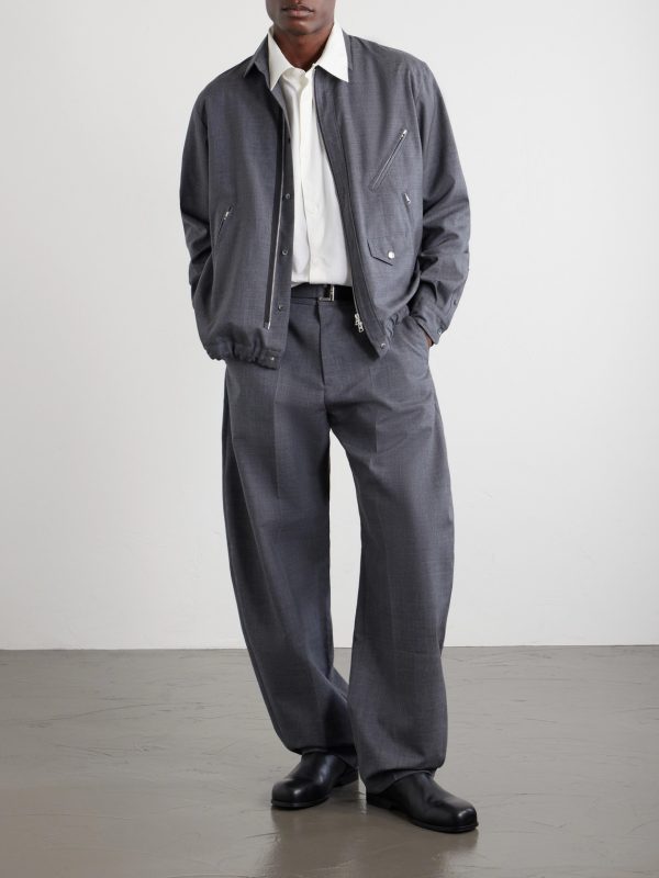 Barrel-Leg Belted Woven Trousers - OU