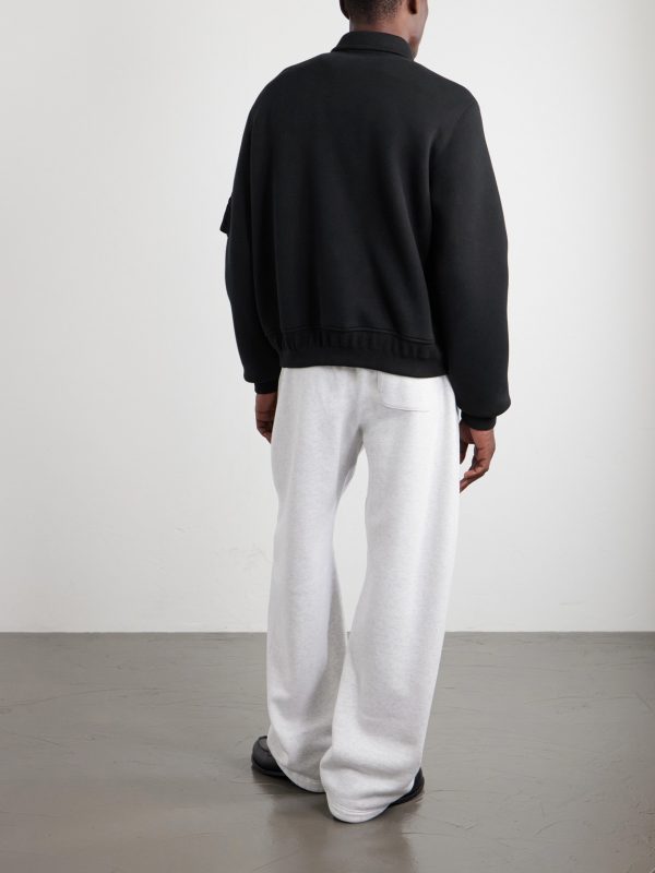 Cotton-Blend Half-Zip Sweater - BK Cotton-Blend Half-Zip Sweater - BK